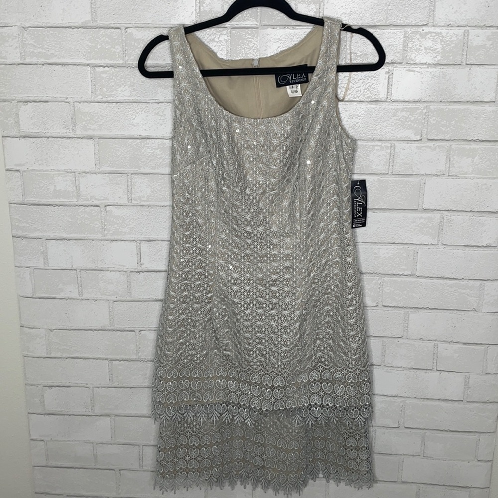 NWT Alex Evenings Platinum Special Occasion Dress - Picture 4 of 12